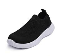 Shein Zapatos de primavera 2025 para mujer, zapatillas tipo calcetín de punto, zapatos planos para mujer, tenis casuales transpirables, zapatos planos para