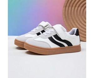 Shein Zapatos de skate de caña baja para niños, zapatos para niñas, zapatos deportivos casuales para niños, zapatos de entrenamiento del ejército alemán, za