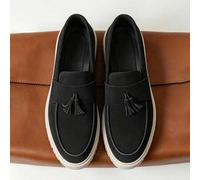 Shein Zapatos Derby de hombre de diseño minimalista con cordones, de cuero de ante suave, lujo asequible para la vida moderna, mocasines de moda cómodos con
