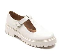 Shein Zapatos estilo Mary Jane à semelle crantée con novia à boucle et découpe ajourée