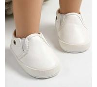 Shein Zapatos para bebés niños y niñas con suela antideslizante, zapatillas de primeros pasos de bebé, zapatos de cuna para niños pequeños, mocasines planos