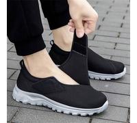 Shein Zapatos para edema diabético, calzado ancho y de suela blanda con correa ajustable para hombres con pies hinchados, recuperación post-operatoria