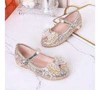 Shein Zapatos planos con lazo de lentejuelas brillantes para fiesta, boda y baile, bailarinas de invitada de boda adecuadas para niños pequeños, niños y pre