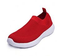 Shein Zapatos primavera 2025 para mujer, zapatillas tipo calcetín de punto, zapatos planos para mujer, zapatillas casuales transpirables, zapatos planos de