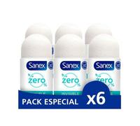 Shein Zero% Desodorante Invisible Roll-On Pack de 6 x 50 ml (Entrega en 48 horas), Desodorante Mujer con Protección 24 horas, Mantiene piel sana, Desodorant