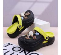 Shein Zuecos cómodos y transpirables para mujer, suela de EVA, suela gruesa, pantuflas tipo mula de moda, adecuados para el hogar, la playa y uso al aire li