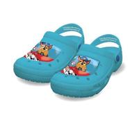 Shein Zuecos De Goma Azul Claro Paw Patrol "Funday" Cómodos, Ligeros y Versátiles | Zuecos Paw Patrol con Estilo Casual y Elegante, Ideales para Uso Diario⚫