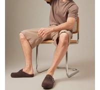 Shein Zuecos de hombre con suela blanda de tela y ante, con hebilla, color café - Ligeros y fáciles de usar a diario