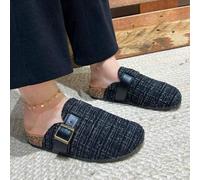 Shein Zuecos para exteriores, pantuflas tipo slip-on, zuecos de punta cerrada