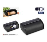 Shein ZYLX SHOPPING - Panera metálica con tapa Quttin, diseño moderno y resistente, ideal para conservar el pan fresco, caja de pan, organizador de cocina,