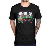 SHEIRYTOO All Time Low Sup Soutien-Gorge T-Shirt Détient It Down Glamour Kills Pas De Panique Men's Male Black S