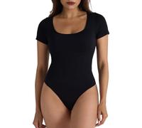 SHEKINI Body Reductor Mujer Bodies Manga Corta Shapewear Bodysuit Top Cuello Cuadrado Body Suit Tanga Fajas Reductoras lencería Body Shaper