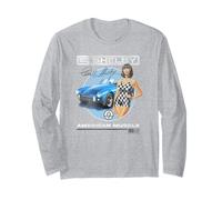 Shelby American Muscle Car with Model Vintage Sports Car Manga Larga