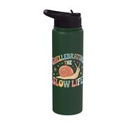 Shelebrating The Slow Life Caracol Relajante Vibes Stainless Steel Insulated Water Bottle