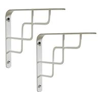 Shelf Brackets Soportes Decorativos De Estante De Hierro Estante De Pared De 180 Mm Soporte De Esquina De Ángulo Recto 2 Piezas