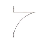 Shelf-Made Lewiston Steel 7.37 Pulgadas. x 0.65 Pulgadas de Ancho x 10.62 Pulgadas de Alto. H níquel Satinado, 100 Libras, Soporte Decorativo para Estante