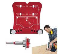 Shelf Pin Jig, Drilling Jig Guide, Furniture Jig Tool, Aluminum Hole Jigs, Precision 35mm Hinge Drilling Jigs Designed for Creating Accurate Shelf Pin Holes and Hinge Holes in Furniture