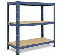 shelfplaza® 100x120x40cm HOME Estantería azul pacífica/Estanterias metalicas 3 baldas/Estanterías fuertes capacidad 175kg / Estanteria de pie resistente estante de almacenamiento garaje