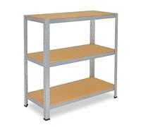 shelfplaza® 115x70x60cm Home Estanteria galvanizada/Estanterias metalicas 3 baldas/Estanterías Fuertes Capacidad Carga 175kg / Estanteria de pie Resistente y Estante de Almacenamiento Garaje