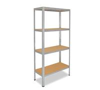shelfplaza® 180x60x40cm HOME Estanteria galvanizada/Estanterias metalicas 4 baldas/Estanterías fuertes capacidad carga 175kg / Estanteria de pie resistente y estante de almacenamiento garaje