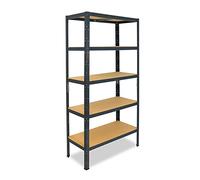 shelfplaza® 180x80x40cm HOME Estantería metálica antracita/Estanterias metalicas 5 baldas/Estanterías fuertes capacidad 175kg / Estanteria de pie resistente estante de almacenamiento garaje