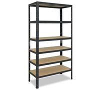 shelfplaza® 200x80x60cm HOME Estantería metálica antracita/Estanterias metalicas 6 baldas/Estanterías fuertes capacidad 145kg / Estanteria de pie resistente estante de almacenamiento garaje