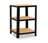 shelfplaza Black 90x50x50 cm Estantería Pesada en Negra con 3 baldas y 175 kg de Capacidad de Carga por balda