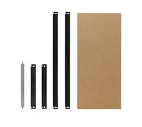 shelfplaza® BLACK Estante HDF/juego completo para estantería sin tornillos 120x30 cm negra/estante de inserción galvanizado para estantería metálica/para estantería de bodega