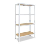 shelfplaza Home 155x70x60cm Estantería Pesada Blanca: 4x175kg