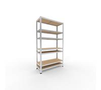 shelfplaza Home 180x100x40 cm Estantería Pesada en galvanizada con 7 baldas y 125 kg de Capacidad de Carga por balda