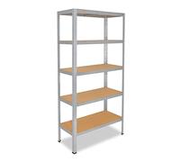 shelfplaza Home 180x40x45 cm Estantería Pesada en galvanizada con 5 baldas y 175 kg de Capacidad de Carga por balda