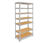 shelfplaza Home 200x80x30cm Estantería Pesada galvanizada: 7x125kg
