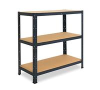 shelfplaza Home 90x60x30 cm Estantería Pesada en Antracita con 3 baldas y 175 kg de Capacidad de Carga por balda