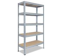 shelfplaza Pro 230x120x60 cm Estantería Pesada en galvanizada con 5 baldas y 200 kg de Capacidad de Carga por balda
