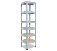 shelfplaza Pro 230x30x30 cm Estantería Pesada en galvanizada con 6 baldas y 166 kg de Capacidad de Carga por balda