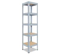 shelfplaza Pro 230x60x60 cm Estantería Pesada en galvanizada con 5 baldas y 200 kg de Capacidad de Carga por balda