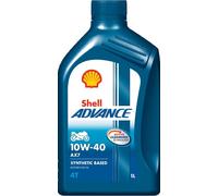 Advance 4T AX7 10W40 1L - Aceite Semisintético Moto Alto Rendimiento SHELL