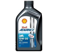 Aceite de motor SHELL Advance Ultra 4T 15W50 1L