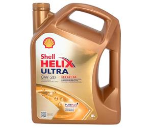 SHELL Aceite de motor 0W-30 Helix Aceite sintetico aceite ACEA C2 ACEA C3 API SN Ultra ECT C2/C3 5L Compatible con VW Polo V Hatchback 6R1, 6C1 up! Hatchback 121, 122, BL1, BL2, BL3, 123, TOYOTA