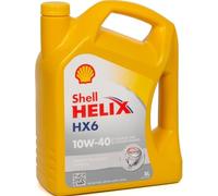 SHELL Aceite de motor 10W-40 Helix aceite parcialmente sintético aceite ACEA A3/B3 ACEA A3/B4 API SN API CF HX6 5L Compatible con VW Golf IV Hatchback 1J1 Golf V Hatchback 1K1 TOURAN 1T1, 1T2