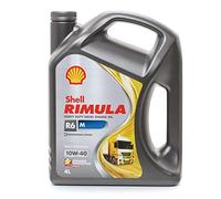 SHELL Aceite de motor 10W-40 Rimula Aceite sintetico ACEA E4 ACEA E7 API CF R6 M 4L Compatible con MERCEDES-BENZ Clase C T-modell S204 Clase E T-modell S212 Clase C T-modell S205 Clase E Sedán W212