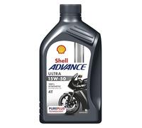 SHELL Aceite de motor 15W-50 Advance Aceite para motor API SP 4T Ultra 1L