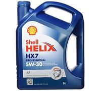 SHELL Aceite de motor 5W-30 Helix Aceite sintetico ACEA A1/B1 API SJ HX7 Professional AF 5L Compatible con FORD Fiesta Mk6 Hatchback CB1, CCN, JA8, JR8 MONDEO IV Turnier BA7, NISSAN Qashqai II J11