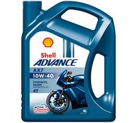 Shell Advance AX7 10W-40 10W40 4T Four Stroke Moto Aceite Motor 4 Litros 4L
