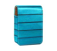 Shell Beach Blue Lip Gloss Holder Estuche portátil Mini Lipstick Storage Box Travel Lipstick Organizador Case con espejo para mujer, Varios colores, 9.5x2x7 cm/3.7x0.8x2.7 in