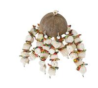 Shell Bird Toys - Cómodos juguetes de enriquecimiento para loros de 350 g | atractivos juguetes relajantes para loros | Juguete con jaula para pájaros con cáscara de maíz | Juguete de mas