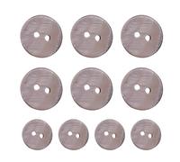 Shell Buttons Bulk - 10pcs Round 2-Hole Clothing Buttons | Sturdy Natural Shells Material River Shell Cardigan Button for Suit, Coat, Windbreaker, Sweater Sewing Crafts DIY Projects