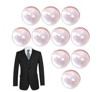 Shell Buttons Bulk - Natural Shell 10pcs Round 2 Hole | Clothing Buttons River Shells Cardigan Button Set For Suit Coat Windbreaker Sweater Sewing Replacement Craft Tailoring Garment Repair Use