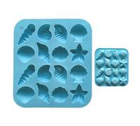 Shell Chocolate Mold - 16 Cavity Easy Release No tick Baking Supplies | Silicone Craft Molds Home Bar Coffee Shop Bakery Picnic Chocolate Jelly Cookie Mini Postre