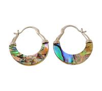 Shell Earrings - Natural Gold Lightweight Colorful Shell Drop Dangle Jewelry | Women Earrings For Proposal, Engagement, Ceremony, Bridal Party, Groom Events, Birthday, Home Display Decoration Use
